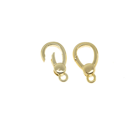 Small  Push Gate Gold Clasp,Push In Clasp For Jewelry Making,Spring Gate Lobster Clasp,CLG320