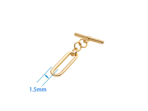 Gold Oval Toggle Clasp,Large Toggle Clasp,Two Piece Toggle Clasp For Jewelry,CLG021