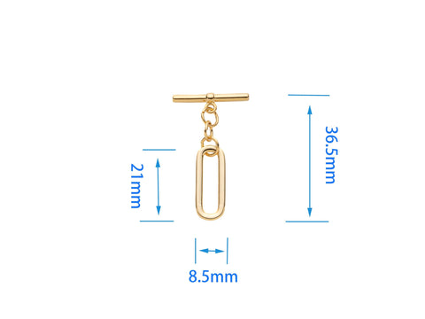 Gold Oval Toggle Clasp,Large Toggle Clasp,Two Piece Toggle Clasp For Jewelry,CLG021