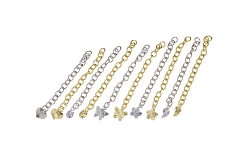 -2pcs Of Gold Or Silver 2" Extender Chain For Jewelry Making,Extension Link Chain.CNG,CNS,604,610,612,616,618