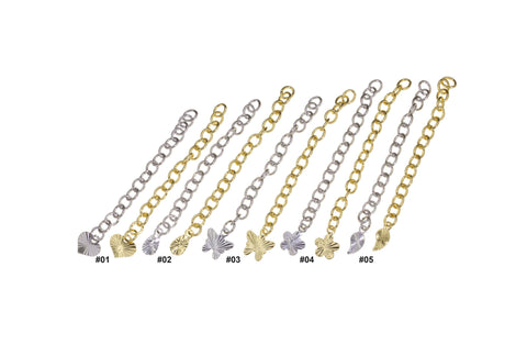 -2pcs Of Gold Or Silver 2" Extender Chain For Jewelry Making,Extension Link Chain.CNG,CNS,604,610,612,616,618