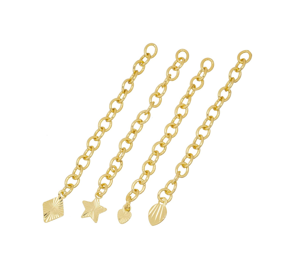 -2pcs Gold Or Silver 2" Extender Chain For Jewelry Making,Extension Link Chain.CNG,CNS,606,608,614,620