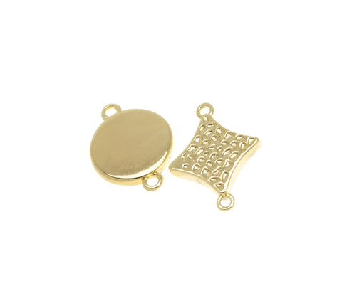 Gold 4 Leaf Flower Connector Charm,Shamrock MOP Four Leaf Connector Charm,Mother Of Pearl Flower Charm,CNG078-CNG079