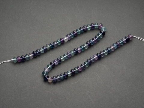 Natural Rainbow Fluorite Beads, 3 Styles Available: #001 Grooved Barrel, #002 Roundelle #003 Grooved Drum #004 Flower, FL001-004