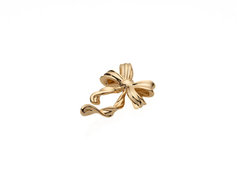 Gold or Silver Bow Charm, Ribbon charm, Present Charm, Bow Pendant CPG658, CPS658