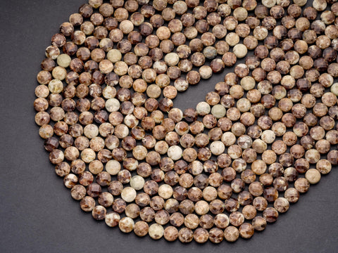 Natural Green Garnet Faceted Disc Beads, 8mm disc, Natural Green Garnet beads, Green Garnet Stone, Full Strand, DS016