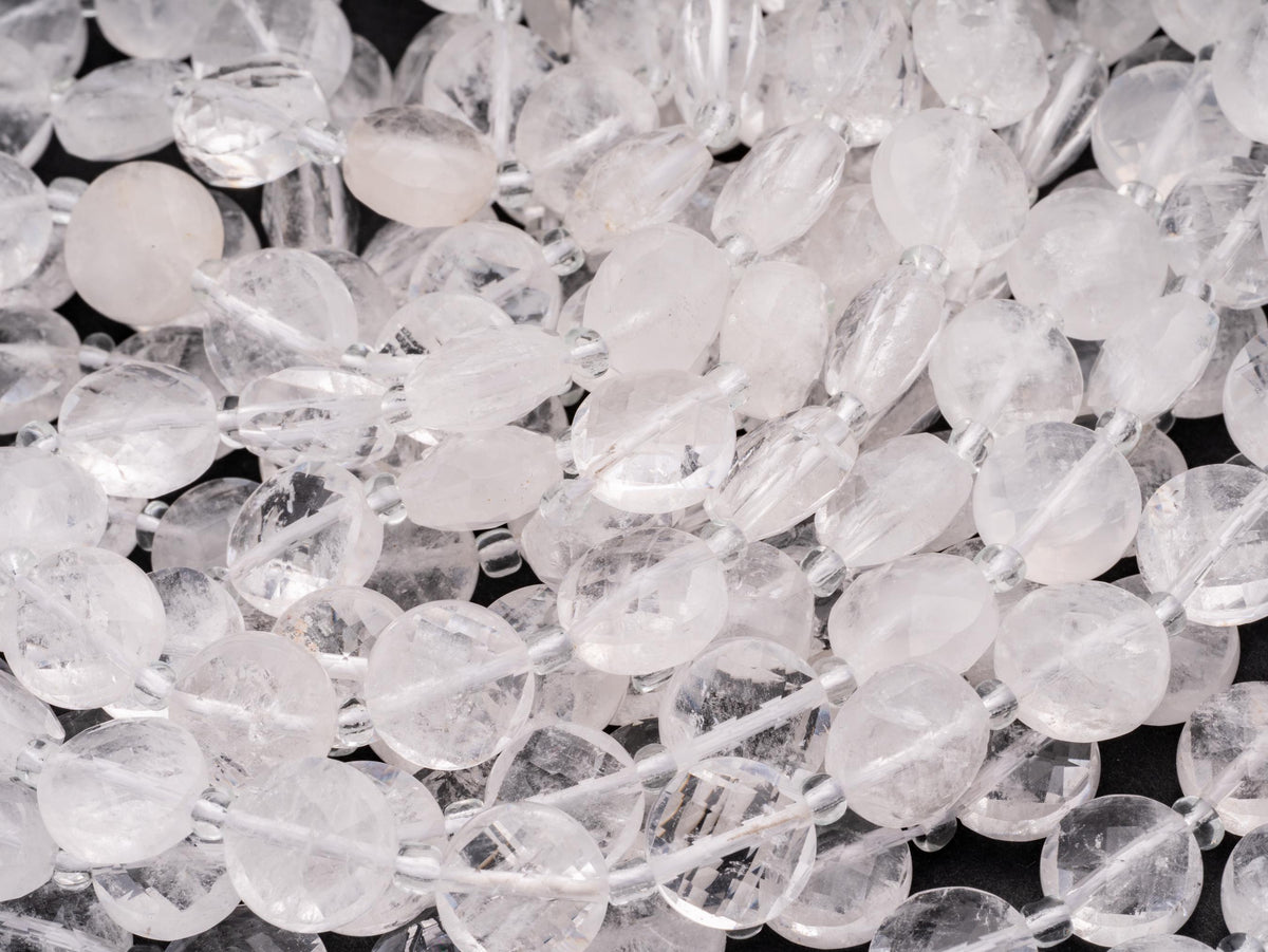 Natural Milky White Quartz Star Cut Disc Beads, 10mm disc, Natural Quartz beads, Natural Crystal Stone, Full Strand, DS018