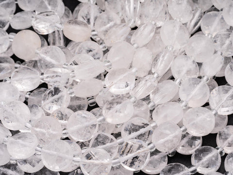 Natural Milky White Quartz Star Cut Disc Beads, 10mm disc, Natural Quartz beads, Natural Crystal Stone, Full Strand, DS018
