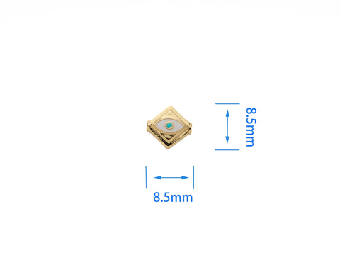 -18k Gold All seeing Eye Bead Spacer, Evil Eye, Eye of Providence, Third Eye Bead or Spacer, SPG052