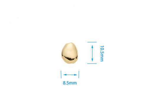 Gold Irregular Flat Nugget Spacer bead, Real Gold plate, Extra thick plating to ensure quality, rich gold nugget, Bulk Price Avail, SPG036