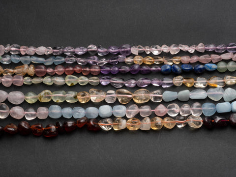 COLOR MIX Natural Gemstones, 7 assorted colors total combo choices, Spiritual Healing, Crystal beads, PN001-PN007