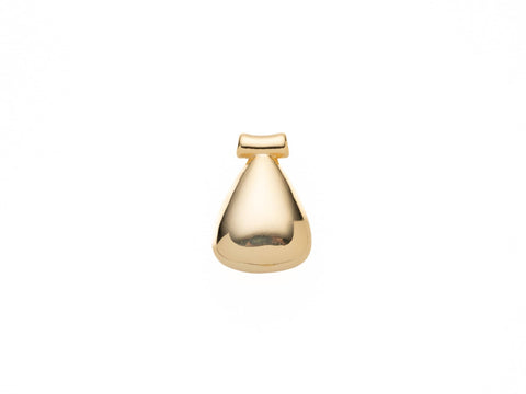 Gold Geometric Puffy Charm, Chunky Teardrop Slider, Chunky Gold Charm for Necklace or Earring Making, CPG2072