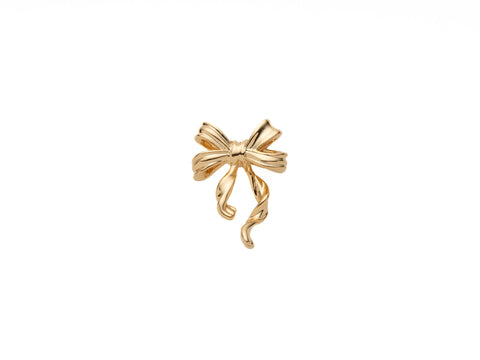 Gold or Silver Bow Charm, Ribbon charm, Present Charm, Bow Pendant CPG658, CPS658