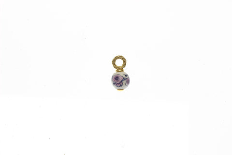 Chinese Porcelain Vase Inspired Charm or Pendant, Traditional vintage style Chinese white and blue porcelain good luck, CPG1570
