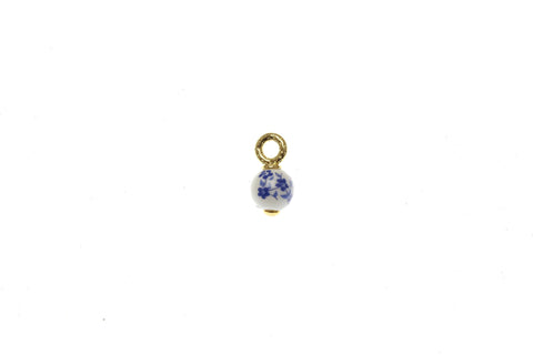 Chinese Porcelain Vase Inspired Charm or Pendant, Traditional vintage style Chinese white and blue porcelain good luck, CPG1570