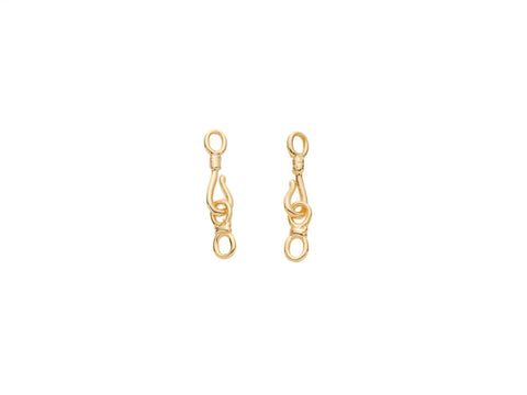 -18k Gold plated hook and eye clasp set, Gold S Hook Clasp, jewelry making supplies, CLG133