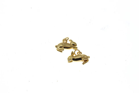 -18k Gold or Silver Rabbit or Hare, Gold Rabbit, Hare, Jewelry Making, New Beginnings, Animal Charms, Charms for kids, CPG1391, CPS1391