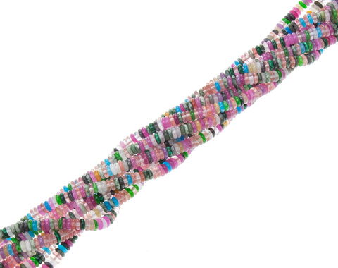 COLOR MIX Rondelle Washer beads, 2x6mm,Fun and Adorable Tire Beads, 2x6 Rondelle Gemstones, Wholesale Prices,RET09