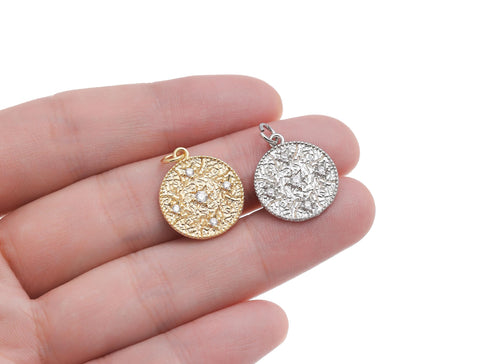Gold or Silver Celestial Starry Pendant, Night Sky Pendant, Galaxy Charm, Dancing Star, 16.5mm, 5mm jumpring, Satellite Pendant, CPG-S1237