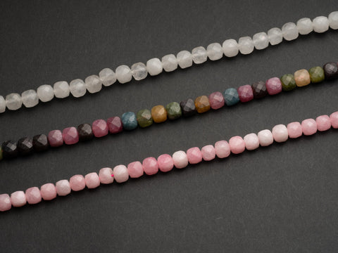 COLOR MIX Natural Dyed Jade Faceted beads, 12 colors total combo choices, Fun and Bright, Bold Colors, Dyed Jade Spacers, MC064-MC075