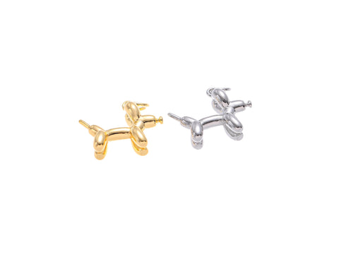 Gold or Silver, Birthday Balloon Dog Charm, Rainbow Balloon Dog, Balloon Dog Birthday Party Favors, Birthday Balloon Charm, CPG1205, CPS1205