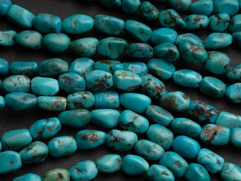 100% Genuine Natural Turquoise AA Irregular Nuggets, Beads or Spacers, Blue Green Turquoise Beads, PN008