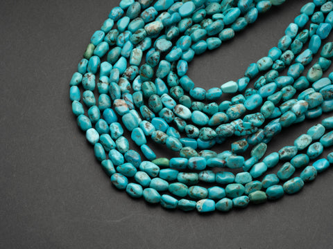 100% Genuine Natural Turquoise AA Irregular Nuggets, Beads or Spacers, Blue Green Turquoise Beads, PN008