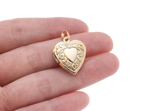 -18k Gold Locket Heart Charm Valentine's Day Gift, A Meaningful Gift For Someone Special, Heart Charm For a Friend, Heart Charm Gift, CPG2132