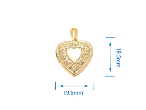 -18k Gold Locket Heart Charm Valentine's Day Gift, A Meaningful Gift For Someone Special, Heart Charm For a Friend, Heart Charm Gift, CPG2132