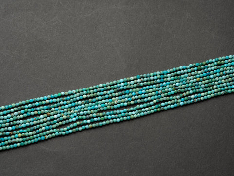 Natural AA Turquoise Round Sphere, Faceted Beads, 4mm or 2mm, Small Green Blue Gemstone Spacers, December Birthstone, FR150,FR151