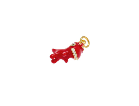 -18k Gold Cute red dinosaur, Charms for Boys, Dino, Dinosaur, CPG2165