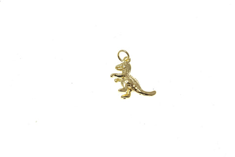 -18k Gold Dinosaur T-Rex Charm,Dino T-Rex Charm For Necklace Or Bracelet, T-Rex Charm, Charms for Boys DIY Jewelry Making Supply,CPG1394