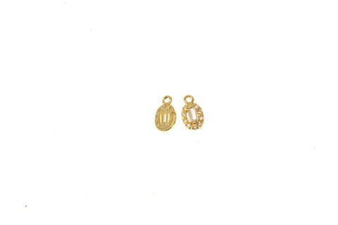 Dainty Gold Filled Clear CZ Micro Pave Charm, Clear Baguette, Micro Pave Charm for kids, CPG1403