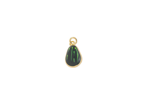 -Avocado Gold Dainty Charm,Gold Avocado Charm For Jewelry Making,Small Fruit Charm,Avocado Enamel Charm For Jewelry Necklace,Bracelet,CPG1548