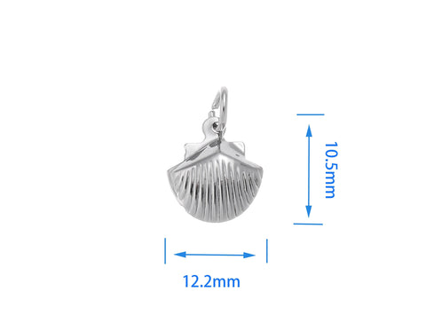 -18k Gold or Silver Clamshell Seashell, Tiny Dainty Minimalist Jewelry, Shells, Clam Shell, Perfect for Layering, CPG1217, CPS1217