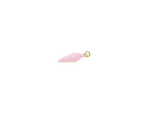 -18k Gold Fun Color Sea Shell Conch Charm, Pink Shell Charm, Sealife Hermit Shell Charm, Sea Shell Charm, CPG1538