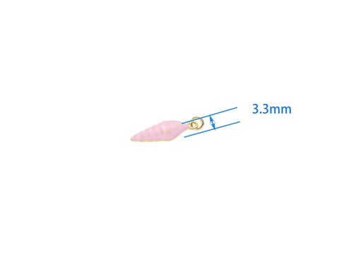 -18k Gold Fun Color Sea Shell Conch Charm, Pink Shell Charm, Sealife Hermit Shell Charm, Sea Shell Charm, CPG1538