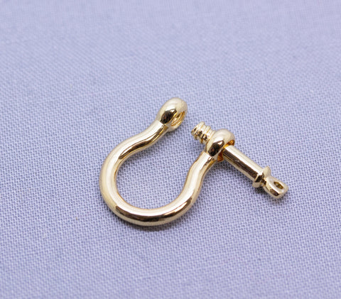 Screw clasp lock, Anchor Shackle, Gold, Silver, Rosegold, Gunmetal, WHOLESALE