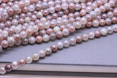 Gorgeous Pearly Mystic Multi Moonstone, 4mm, 6mm, Full Strand, WHOLESALE