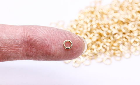 440 pcs 18K Real Gold,Silver Plated 4mm x 0.8mm open jumpring - 22 gauge; 20 grams