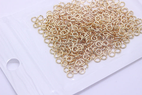 440 pcs 18K Real Gold,Silver Plated 4mm x 0.8mm open jumpring - 22 gauge; 20 grams