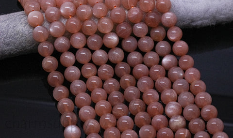 AAA Peach Moonstone Round Beads, 6mm, 8mm, 10mm, connection with the superior power, 15.5 inches, Full Strand, Wholesale, MS-1025,27,34