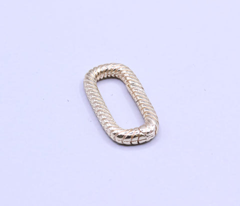 Carabiner Clasp Twisted Spring Gate Oval Clasp, Braided Rope Design Carabiner Enhancer Clasp, PBC-83