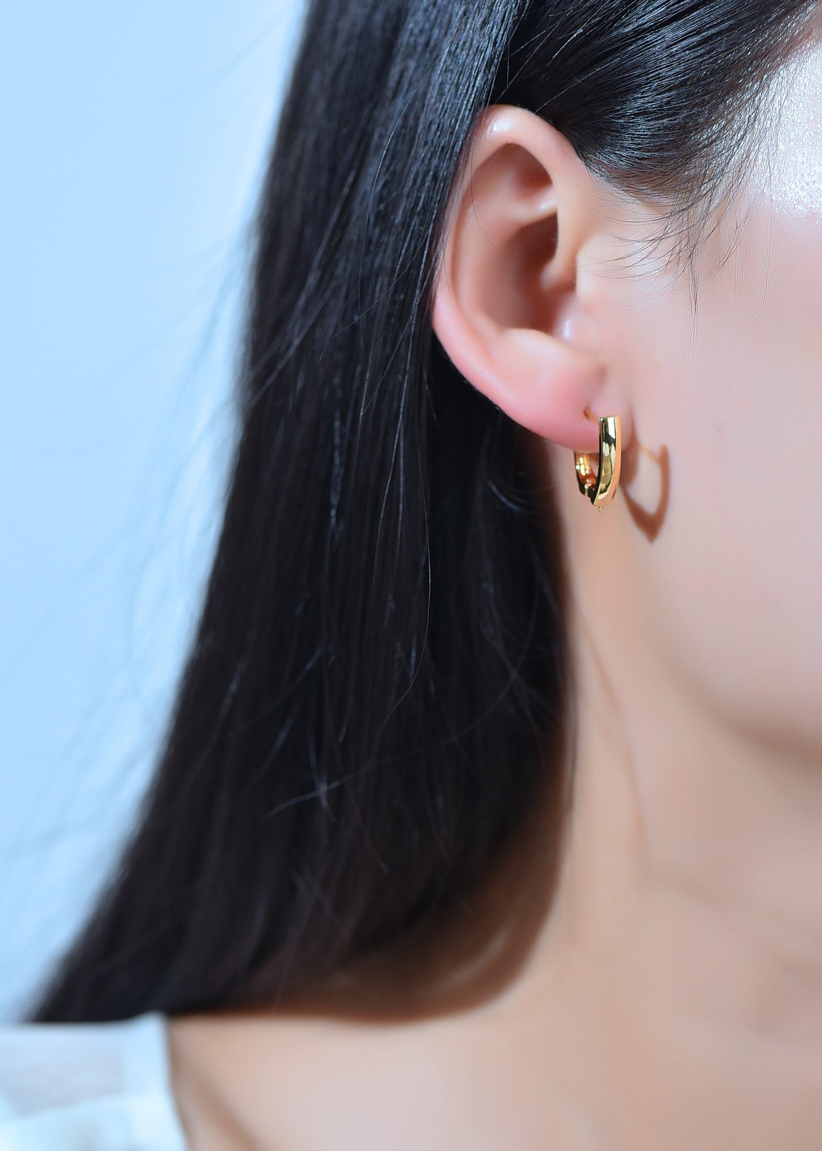 Lever Back Gold Hoop Earrings,Open link Lever Back Hoop earring,Charm Earring Component, EAC-112