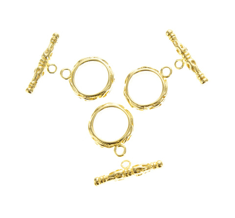 Circle Toggle Clasp,Gold Toggle Clasp,Toggle Clasp For Jewelry,Lariat Necklace Clasp,PBC-88G