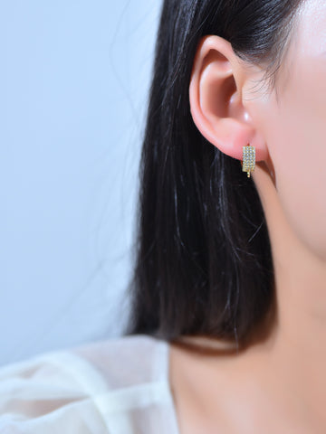 Micro Pave Diamond Huggie Earrings,Charm Earrings,DIY Earrings,MP23-26