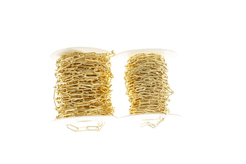 Paperclip Gold Chain, Minimalist Jewelry Making Chain,Versatile gold Chain,CHG002