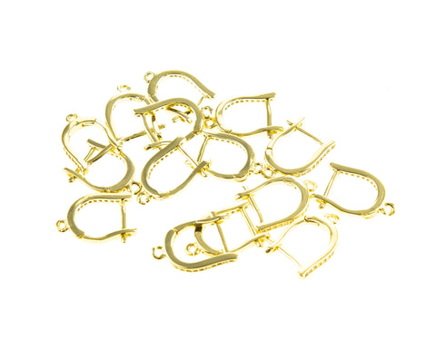 Gold Huggie Earring,Latch Back Earring For Jewelry Making,ERG001