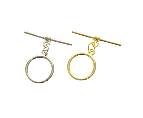 Set of 5 Gold or Silver Plated Toggle Clasps, WHOLESALE, CL042