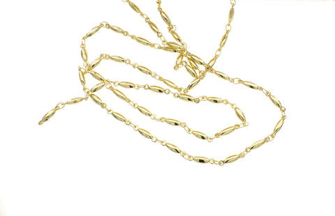 Trendy Jewelry Making Minimalist Gold Chains,Rice Bead Chain,Hammered Cable Chain And Beaded Link Chain, CHG003,CHG004,CHG005